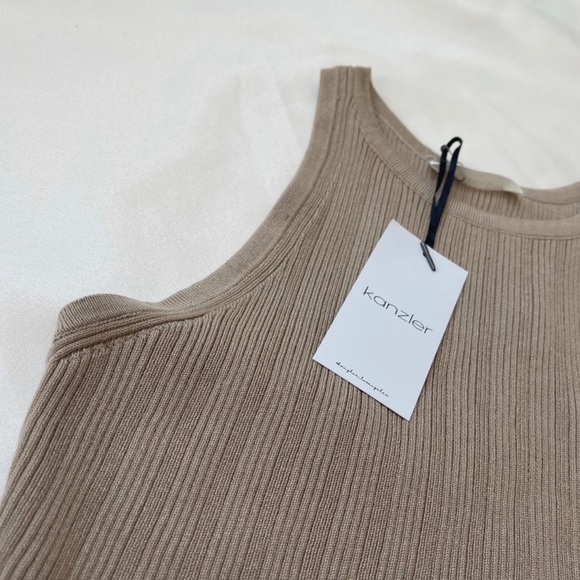 TANK knit tank top — In Khaki - Picture 2 of 6
